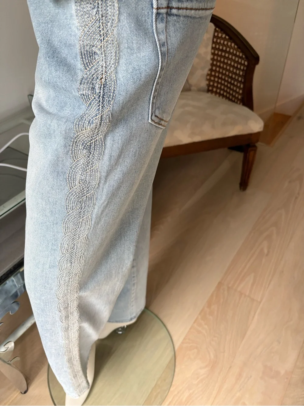 ESQUALO Light Blue Straight Leg Jeans - Picture 4 of 7